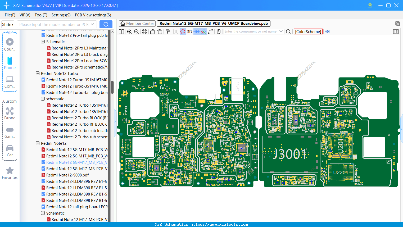 Xiaomi Redmi Note12 5G-M17_MB_PCB_V6_UMCP Boardview